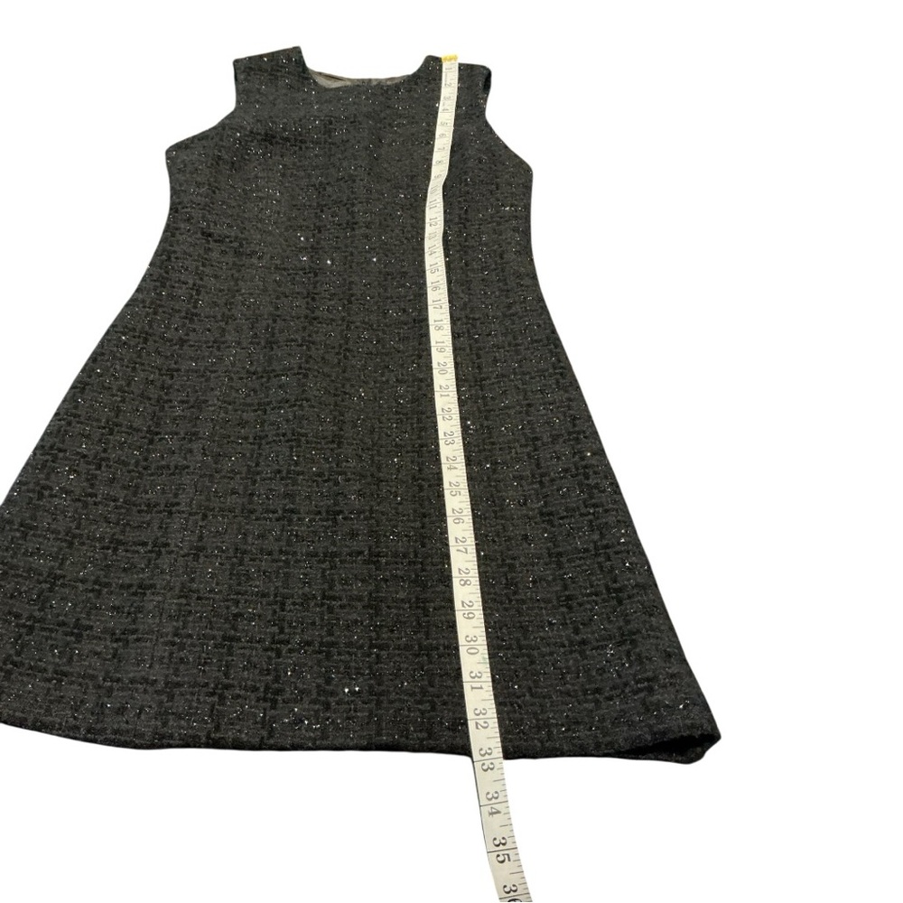 Vintage Impasse New York Dress Bergdorf Goodman Black Tweed Sparkle Sleeveless - Picture 5 of 7
